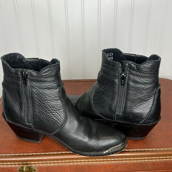 Durango Black Leather Western Booties Size 6 - Picture 13 of 14
